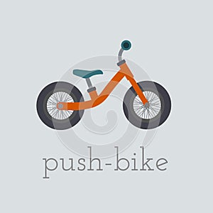 Vector push-bike illustration.