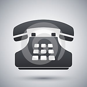 Vector push-button telephone icon