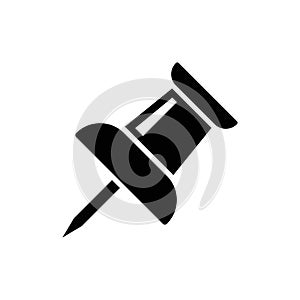 Vector push pin icon, Pushpin icon. Push pin vector illustration for graphic design. Push pin Isolated. Vector EPS10 pin