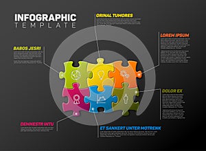Vector Puzzle Infographic report template