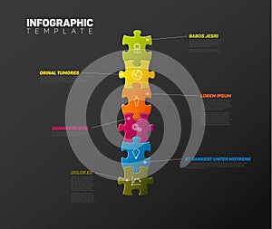 Vector Puzzle Infographic report template