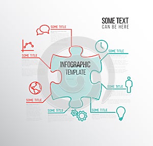 Vector Puzzle Infographic report template