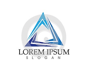 Vector pyramid Business abstract logo design template