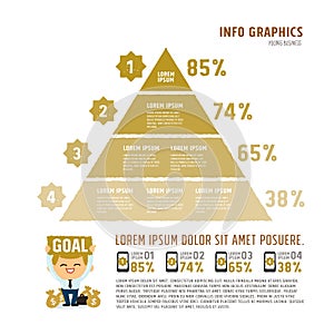 Vector pyramid for infographic