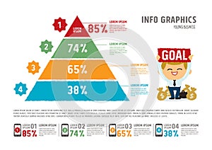 Vector pyramid for infographic