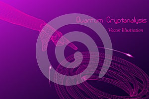 Vector Quantum Cryptanalysis Concept - Hi-Tech Design