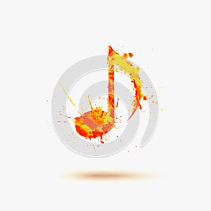 Vector Quaver Note symbol. photo