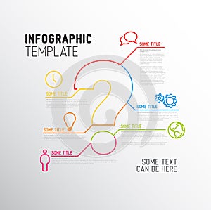 Vector Question Mark Infographic report template