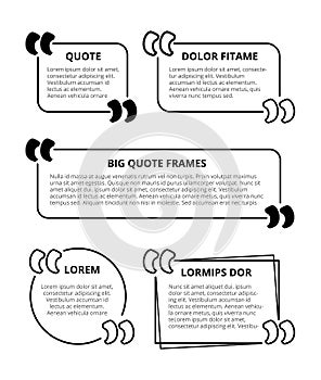 Vector quote frames