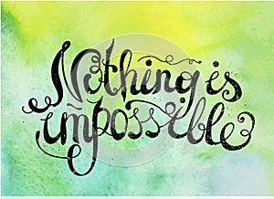 Vector quote, phrase on watercolor background