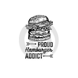 Vector quote typographical background about fast food.