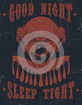 Vector quote typographical background ` Good night sleep tight`