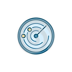 Vector Radar vector concept circular colored icon