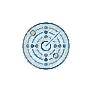 Vector Radar concept circular creative icon