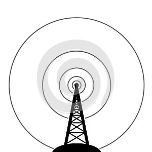 vector radio tower broadcast