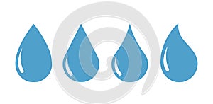 Vector rain drop icon. Vector illustration