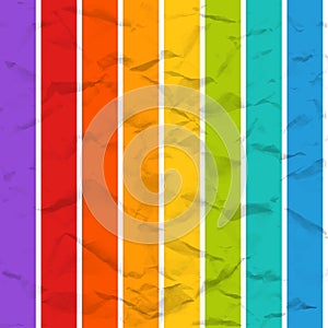 Vector rainbow crumpled paper seamless pattern