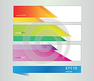 Vector rainbow geometric banners