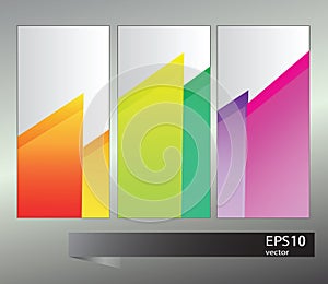 Vector rainbow geometric banners