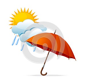 Vector rainy weather icon