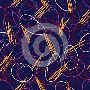 Vector random scribble doodle seamles pattern background