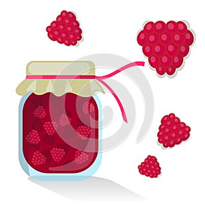 Vector rapsberry jam