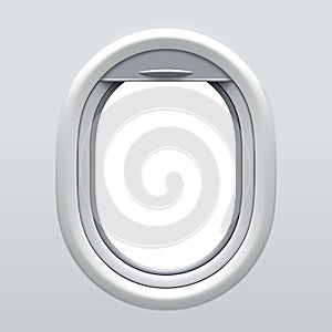 Vector Realistic Airplane Window Porthole.