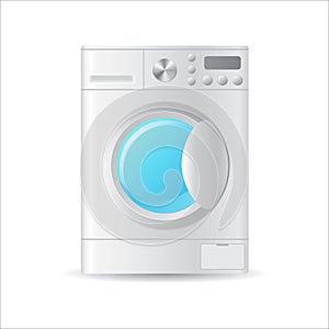 Vector realistic automatic washing-machine