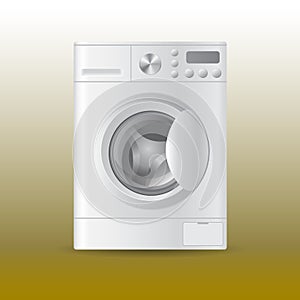 Vector realistic automatic washing-machine