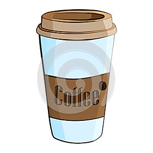 Vector realistic blank paper coffee cup set isolated.