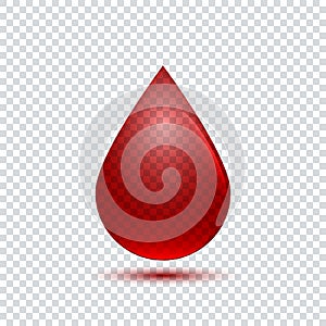 Vector realistic blood drop icon