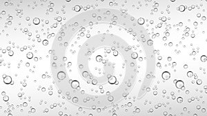 Vector realistic carbonated mineral water bubbles