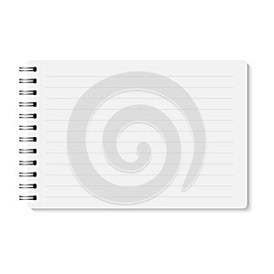 Vector realistic closed spiral bound notebook.