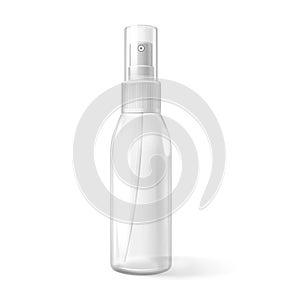 Vector realistic cosmetics spray ads template