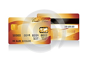 Vector realistic credit cards