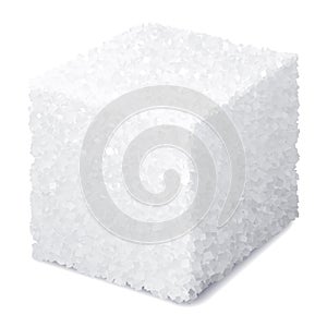 Vector realistic 3d sugar cube isolated on white background photo