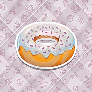 Vector realistic donut icons