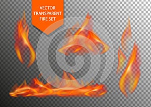 Vector realistic fire special effect elements