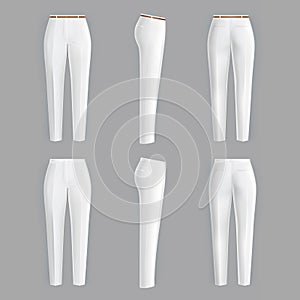 Vector realistic formal trousers for women