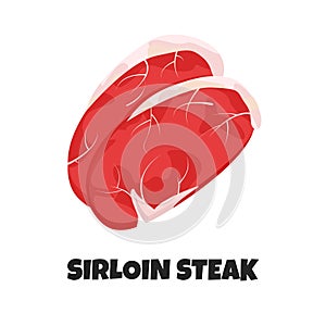 Vector Realistic Illustration of Sirloin Steak