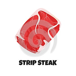 Vector Realistic Illustration of Strip Steak