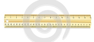 Vector realistic line ruler 3d scale tool