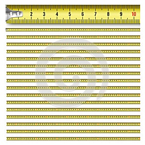 Vector Realistic Metal Measuring With the Markings in Millimetres