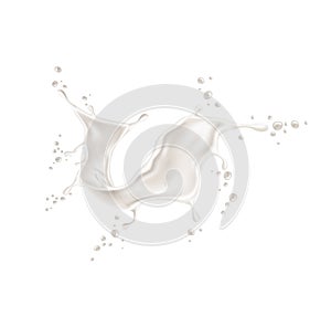 Vector realistic milk yogurt splash dairy design photo