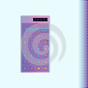 Vector realistic modern calculator isolated, design template in EPS10.