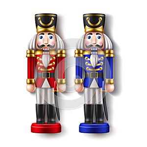 Vector realistic nutcracker soilder toy for xmas