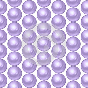 Vector realistic purple pearls seamless pattern