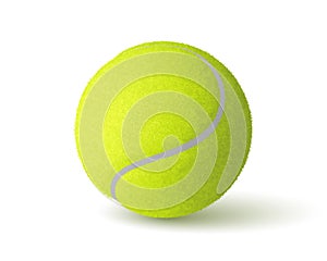 Vector realistic tennis ball isolated on white background