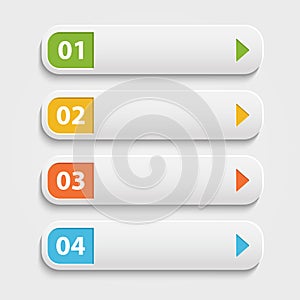 Vector realistic Web buttons,infographic with