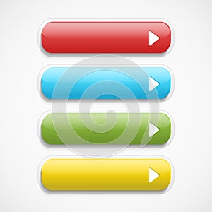 Vector realistic Web buttons photo